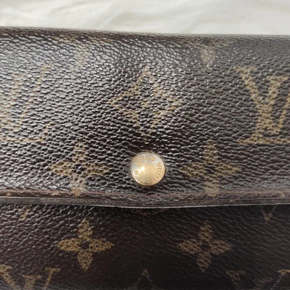 🤎 Vintage UC Louis Vuitton Authentic Leather Credit Card Wallet w/Coin Purse - Picture 6 of 16